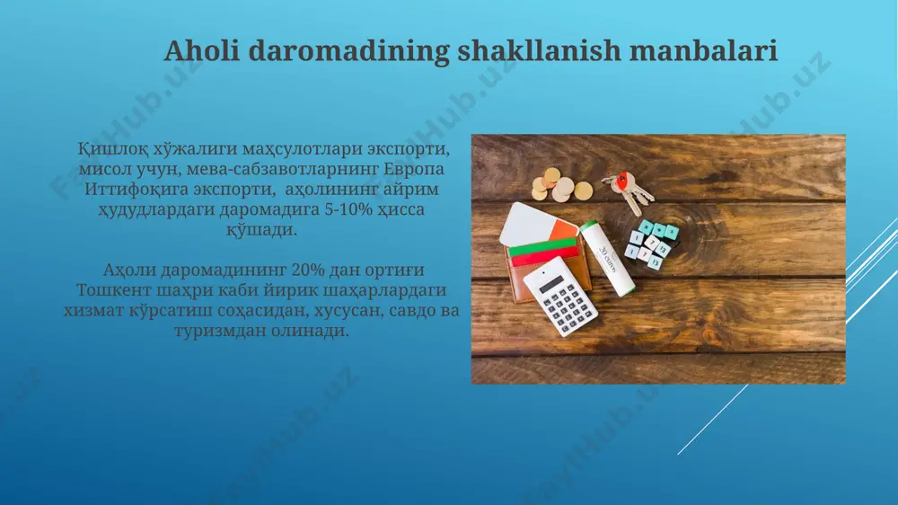 aholi daromadlarining mazmuni turlari va shakilanish manbalari - Page 5