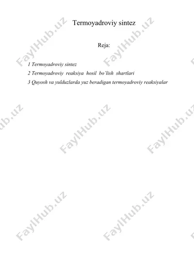 tеrmoyadroviy sintеz — DOC