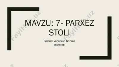 parhez davolash jadvallari — PDF