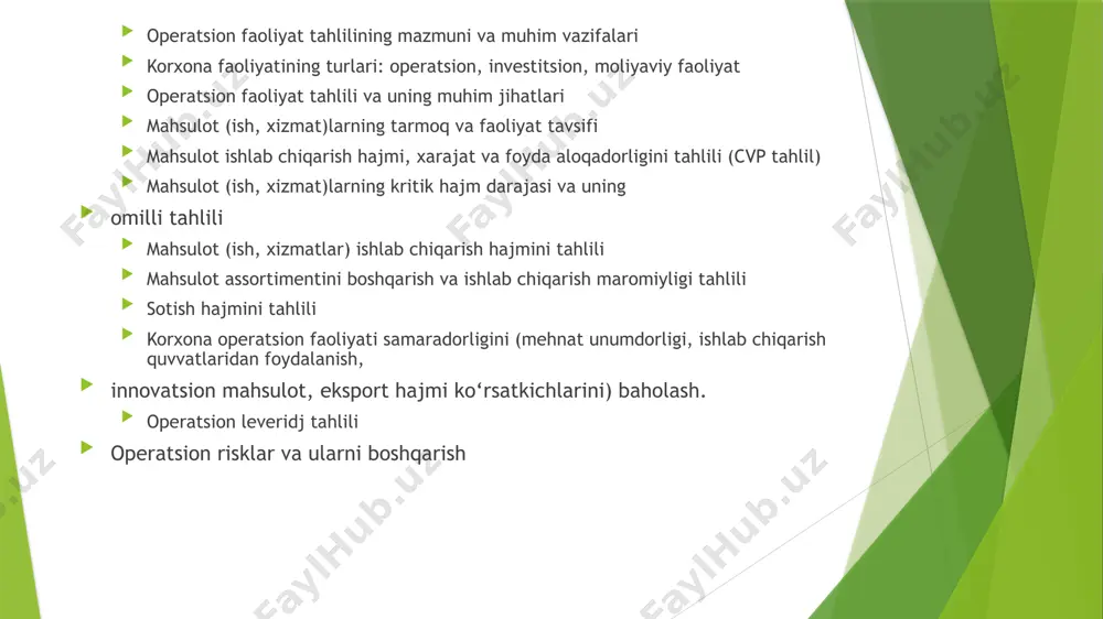 i25: bir yildan ortiq xizmat qilish muddati; bir birlik (to‘plam) uchun qiymati o‘zbekiston respublikasida (xarid paytida) belgilangan eng kam oylik ish haqi miqdorining ellik baravaridan ortiq bo‘lgan buyumlar. korxona rahbari‚ shuningdek, hisobot yilida aktivlarni buxgalteriya hisobida asosiy vositalar sifatida hisobga olish uchun ular qiymatining eng kam chegarasini belgilashga haqlidir. aktivlarni buxgalteriya hisobiga nomoddiy aktivlar sifatida qabul qilishda bir vaqtning o‘zida quyidagi shartlar bajarilishi kerak: moddiy-ashyoviy tuzilishga ega bo‘lmasligi; aktivlardan mahsulot ishlab chiqarishda (ishlar bajarish yoki xizmatlar ko‘rsatishda) yoxud korxonaning ma’muriy va boshqa funksiyalari uchun uzoq muddat, ya’ni davomiyligi 12 oydan yuqori foydali xizmat muddati yoki agar u ushbu muddatdan oshadigan bo‘lsa, oddiy operatsion sikl mobaynida foydalanish; v) korxona ushbu aktivni keyinchalik qayta sotishni mo‘ljallamaydi; g) ishonchlilik, ya’ni korxonada aktiv va unga bo‘lgan mutlaq huquqning mavjudligini tasdiqlovchi tegishli ravishda rasmiylashtirilgan hujjatlar (patentlar, guvohnomalar, boshqa muhofaza qiluvchi hujjatlar, patent, tovar belgisidan voz kechish (sotib olish) shartnomasi)ning mavjudligi. d) korxona tomonidan boshqa aktivlardan …