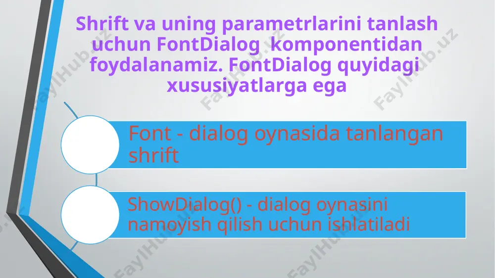 c# dasturlash tilida dialog oynalaridan foydalanib dastur tuzish (colordialog, fontdialog) - Page 4