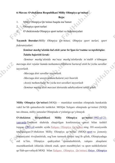 o‘zbekiston respublikasi milliy olimpiya qo‘mitasi — DOCX