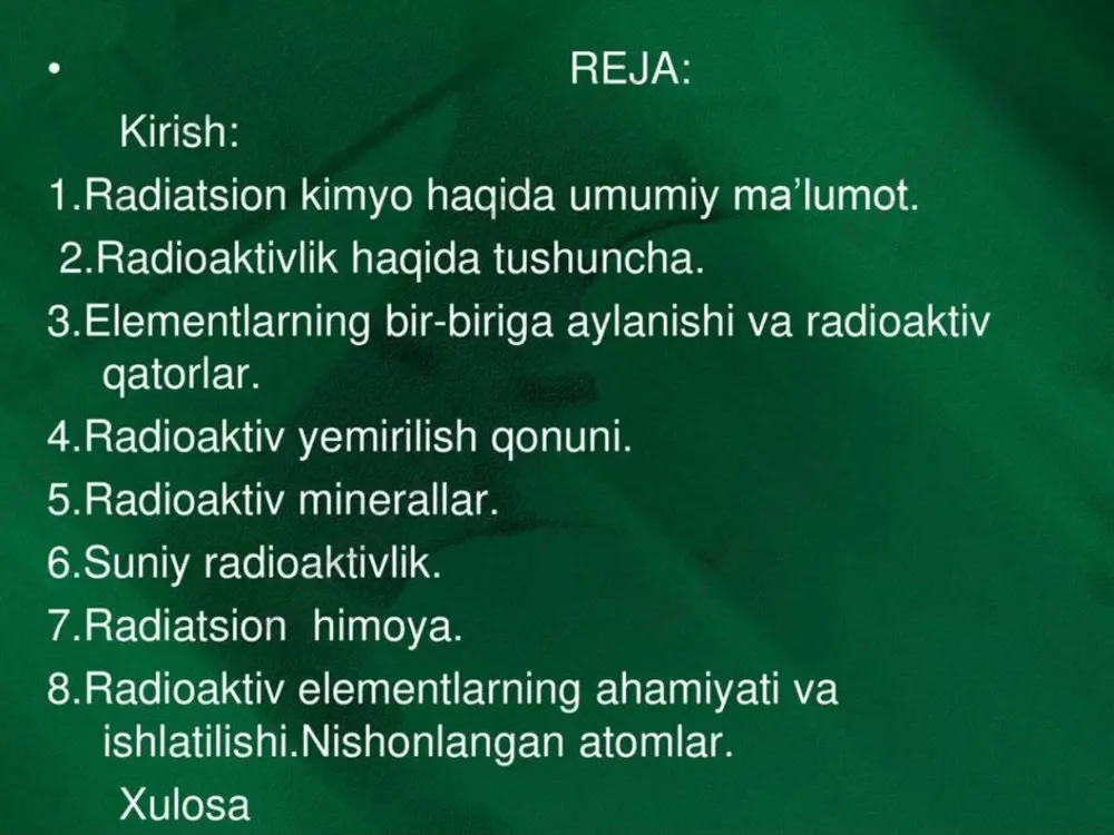 yadro kimyosining tibbiyotdagi o'rni - Page 2