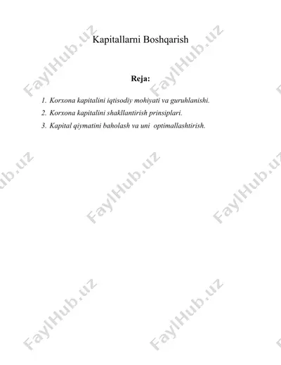 kapitallarni boshqarish — DOC
