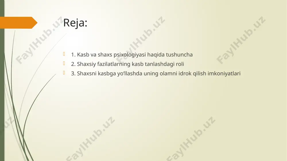 ‘z qiziqishlari va ehtiyojlariga mutanosib tarzda uni o‘zgartirish imkoniyatiga ham egadir. 2. shaxs. mehnat tufayli hayvonot olamidan ajralib chiqqan va jamiyatda rivojlanuvchi, til yordami bilan boshqa kishilar bilan muloqot (muomala)ga kirishuvchi odam shaxsga aylanadi. ijtimoiy mohiyati shaxsning asosiy tavsifi hisoblanadi. 3. individuallik. har qaysi inson betakror o‘ziga xos xususiyatlarga ega. shaxsning o‘ziga xos qirralarining mujassamlashuvi individuallikni vujudga keltiradi. individual xislatlar shaxsning intellektual, emotsional va irodaviy sohalarida namoyon bo‘ladi. s l. rubinshteyn nazariyasi bo‘yicha shaxs quyidagi tuzilishga ega: 1. yo‘nalganlik - ehtiyojlar, qiziqishlar, ideallar, e’tiqodlar, faoliyat va xulqning ustuvor motivlari hamda dunyoqarashlarida ifodalanadi. 2. bilimlar - hayot va faoliyatda ko‘nikmalar, malakalar jarayonida egallanadi. 3. individual - temperament, tipologik xususiyatlar, xarakter, qobiliyatlar aks etadi. a.g.kovalev talqiniga binoan, shaxs mana bunday tuzilishga ega: 1. yo‘nalganlik - voqelikka nisbatan inson munosabatini aniqlaydi, unga o‘zaro ta’sir etuvchi har xil xususiyatli g‘oyaviy va amaliy ustanovkalar, qiziqishlar, ehtiyojlar kiradi. ustuvor yo‘nalganlik shaxsning barcha psixik faoliyatini belgilaydi. 2. …