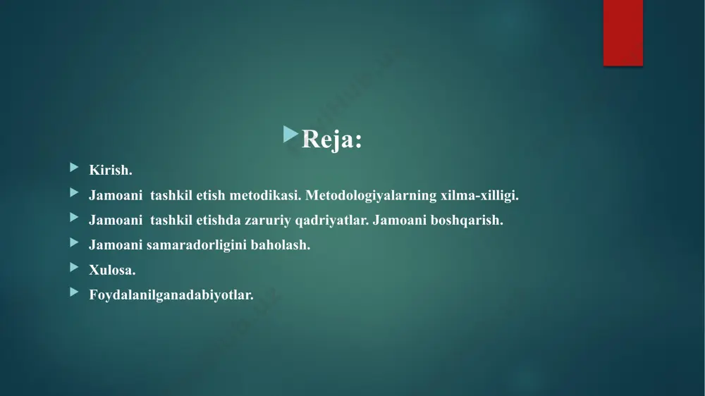 jamoani tashkil etish metodikasi. - Page 2