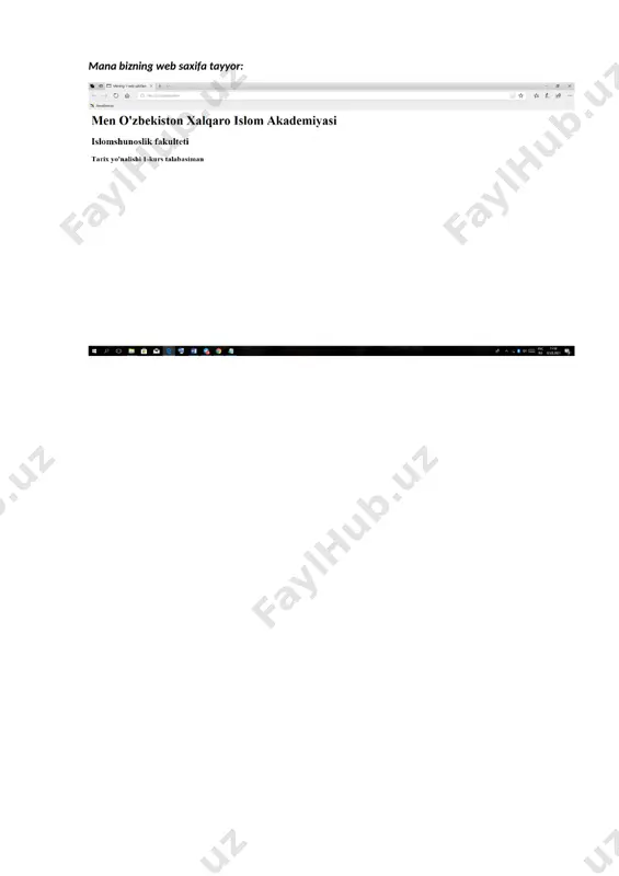 html tili yordamida shaxsiy web sahifa yaratish - Page 5