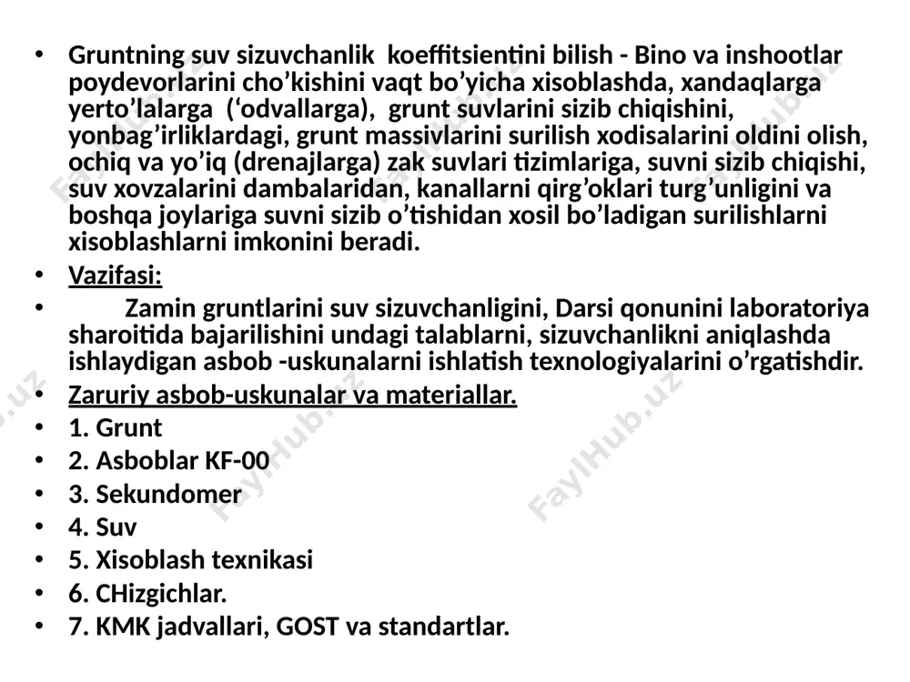 gruntlarda suvning sizishi (3-ma’ruza) - Page 5