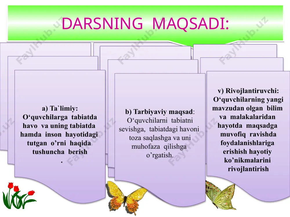 o‘simliklar xilmaxilligi darsning maqsadi - Page 3