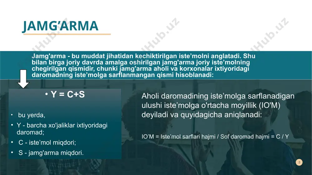 iste’mol, jamg'arish va investitsiyalar - Page 5