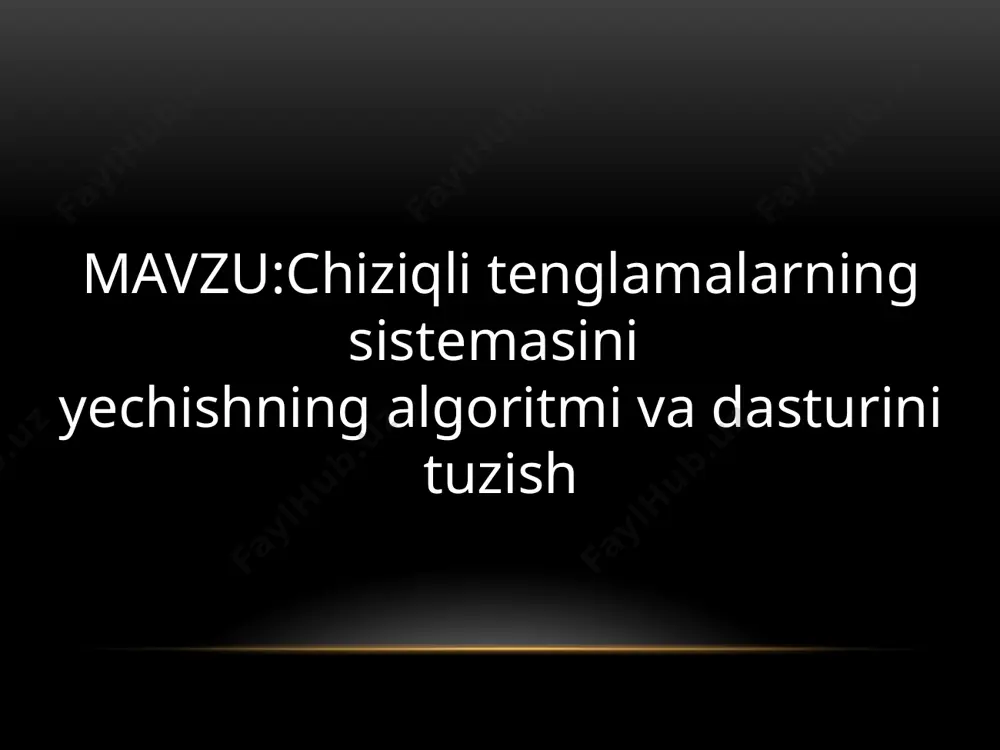 oaniqliklar mo‘ljaldagi maqsadga erishishga olib kelmaydi. inson uchun tushunarli bo‘lgan "3-4 marta silkitilsin", "5-10 daqiqa qizdirilsin", "1-2 qoshiq solinsin", "tenglamalardan biri echilsin" kabi noaniq ko‘rsatmalar kompyuterni qiyin ahvolga solib qo‘yadi. ommaviylik. har bir algoritm mazmuniga ko‘ra bir turdagi masalalarning barchasi uchun ham o‘rinli bo‘lishi kerak. ya’ni masaladagi boshlang‘ich ma’lumotlar qanday bo‘lishidan qat’i nazar algoritm shu xildagi har qanday masalani yechishga yaroqli bo‘lishi kerak. masalan, ikki oddiy kasrning umumiy maxrajini topish algoritmi, kasrlarni turlicha o‘zgartirib bersangiz ham ularning umumiy maxrajlarini aniqlab beraveradi. yoki uchburchakning yuzini topish algoritmi, uchburchakning qanday bo‘lishidan qat’i nazar, uning yuzasini hisoblab beraveradi. natijaviylik. har bir algoritm chekli sondagi qadamlardan so‘ng, albatta, natija berishi shart. bajariladigan amallar ko‘p bo‘lsa ham baribir natijaga olib kelishi kerak. chekli qadamdan so‘ng qo‘yilgan masalae chimga ega emasligini aniqlash ham natija hisoblanadi. agar ko‘rilayotgan jarayon cheksiz davom etib natija bermasa, uni algoritm deb atay olmaymiz. differensial tenglamalar­ning normal sistemasi uchun mavjudlik va yagonalik …