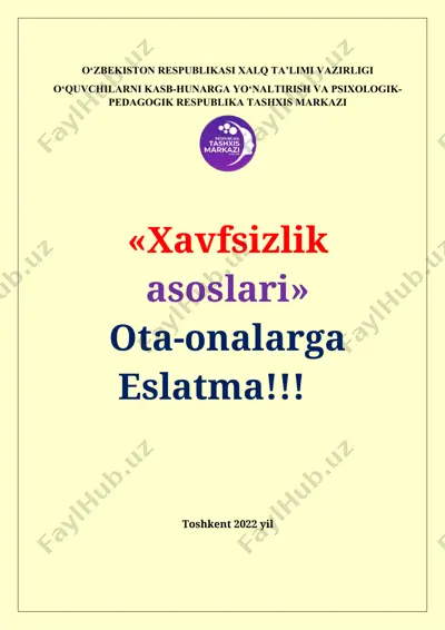 "xavfsizlik asoslari" — DOCX
