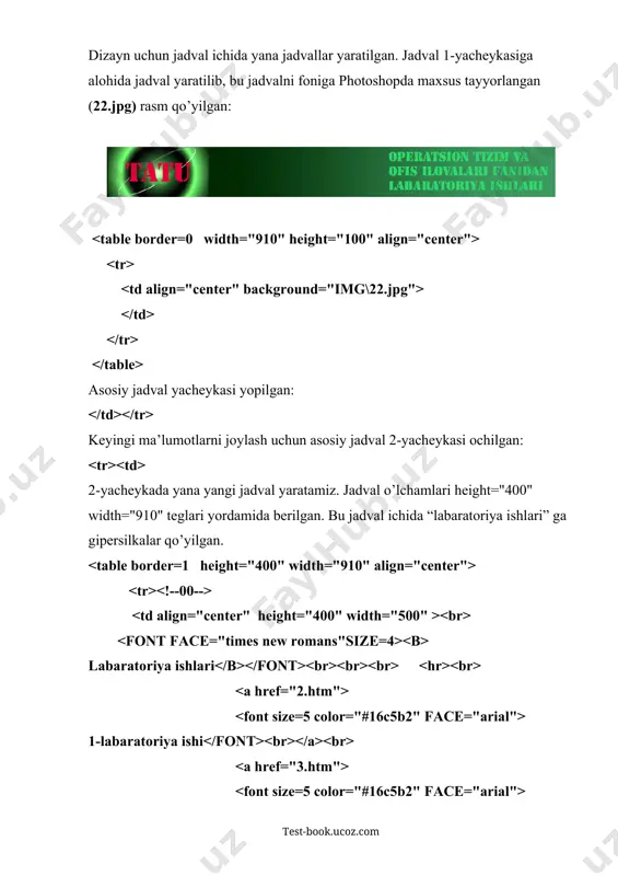 html gipеrmatnli tili yordamida web-sahifa yaratish - Page 4