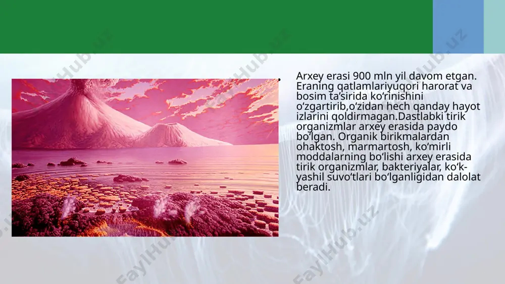 arxey, proterozoy eralaridagi hayot. 10 - sinf - Page 4