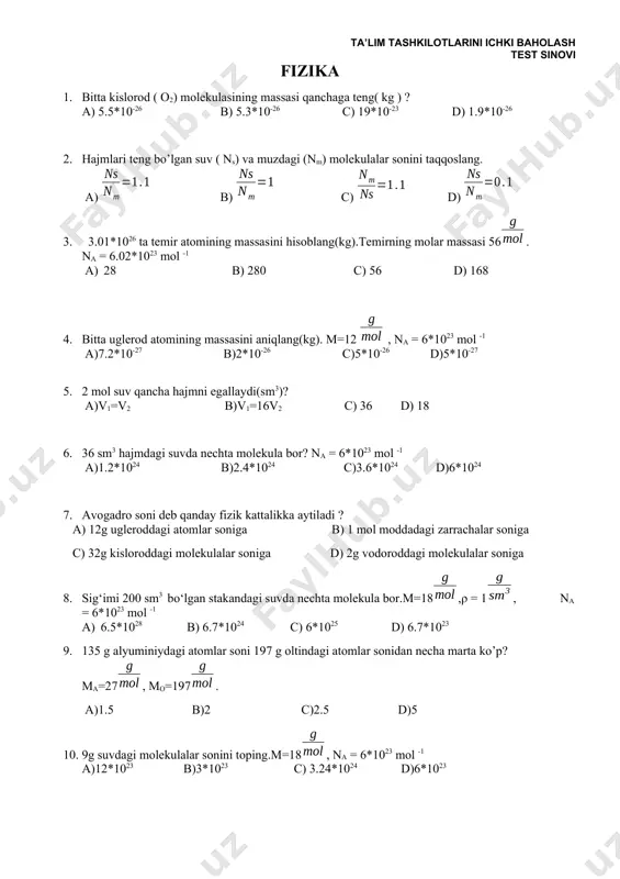 ta'lim tashkilotlarini ichki baholash test sinovi - Page 4
