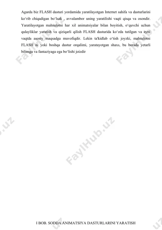 atishida asosiy ish quroli. ushbu soxada qatlam va kadrlarni ko’rishimiz va ular ustidan har xil amallarni bajarishimiz mumkin. vaqt chizg’ich orqali qatlamlarni joylashuvi va turi, kadrlar turi (boshqaruv va avtomatik yaratilgan kadrlar) va ulardagi action dasturlash skriptlar mavjudligini ko’rishimiz va sozlashimiz mumkin. ushbu sohaning chap tomonda qatlamlar sohasi, o’ng tomonda esa shu qatlamlardagi kadrlar sohalari joylashgan. vaqt-chizgichning chap (qatlamlar) tomoni - ustuni qatlam ko’rinishi yoki ko’rinmasligini, - ustuni qatlamni o’zgartirish mumkinligi yoki mumkin emasligi - ustuni qatlam elementlari to’liq yoki faqat chegaralari ko’rinishini o’zgartirishga yordam beradi. - tugmasi yangi qatlam yaratish, - tugmasi harakat traektoriyasi qatlamni yaratish, - tugmasi qatlamlar uchun papka yaratish, - tugmasi esa tanlangan qatlamni o’chirish amallarni bajaradi. vaqt-chizg’ichning o’ng (kadrlar) tomoni vaqt-chizgichnining o’ng tomonning pastki qismida joylashgan - soxasi bosh kadrga o’tish, qo’shni kadrlarni yoki ular chegaralarini ko’rsatish hamda bir nechta kadrlarni bir paytda taxrirlash tugmalari, - soxasi esa nechanchi kadr tanlangan, kadrlar tezligi va nechanchi …