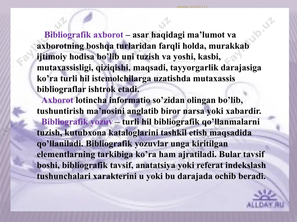 bibliografik axborot. uning asosiy shakl va usullari - Page 5