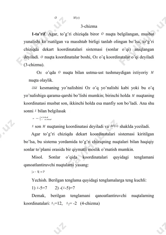 to’g’ri chiziqda koordinatalar metodi - Page 5