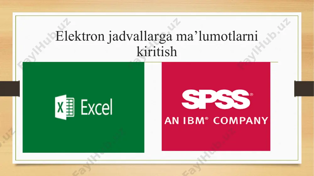 excel va spss kompyuter dasturlarida ma'lumotlarni tashkil qilish - Page 5