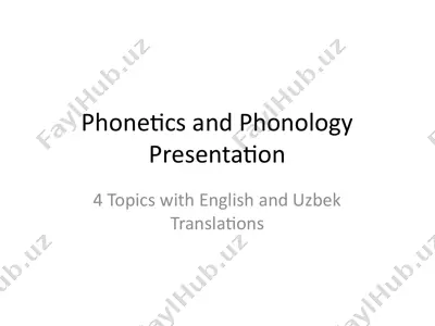 phonetics and phonology presentation — PPTX