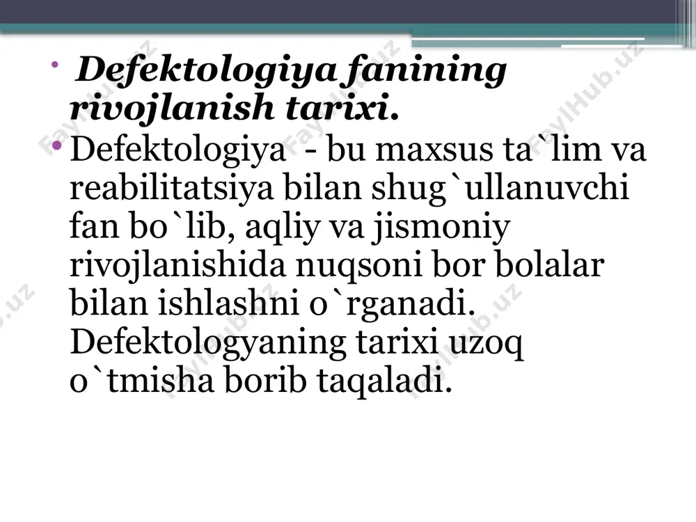 qo`rqoq, o`ta sezgir, odamlar bilan aloqa qila olmaydigan, gigiyena va ijtimoiy qoidalarni tushunmaydigan bola edi. tabiatda yashaganligi sababli viktor ob – havo o`zgariishlariga chidamli, o`tkir hid va eshitish sezgilariga ega bo`lgan. jan – itard viktorni parijga olib kelib, uni ijtimoiy hayotga moslashtirishga harakat qilgan. u tajribani quyidagi yo`nalishlarda olib borgan: nutqni rivojlantirish: itard viktorga so`zlarni o`rgatmoqchi bo`ldi, lekin bola faqat ba`zi tovushlarni chiqarishga qodir edi. viktor asosiy so`zlarni tushuna olsa ham, ulardan mustaqil foydalana olmagan. emotsional aloqani rivojlantirish: dastlab bola odamlar bilan aloqa qilishni xohlamagan, lekin asta – sekin u o`zining vasiylariga mehr ko`rsatishni o`rgangan. sensor va motor ko`nikmalarini rivojlantirish: itard unga tegishli predmetlar bilan ishlashni, idishdan ovqat yeyishni, kiyim kiyishni o`rgatgan. o`z –o’zini nazorat qilish : viktor o’z harakatlarini tartibga solishni o’rgangan ,lekin butunlay ijtimoiylashmagan . natijalar va xulosalar tajriba qisman muvaffaqiyatli bo’ldi : viktor oddiy holatlarga moslasha oldi,lekin nutqi rivojlanmadi . bu tajriba inson rivojlanishida ijtimoiy muhit va …
