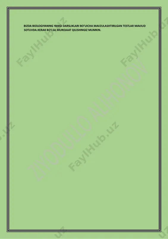 5 sinf biologiya mavzulashtirilgan test bazasi - Page 5