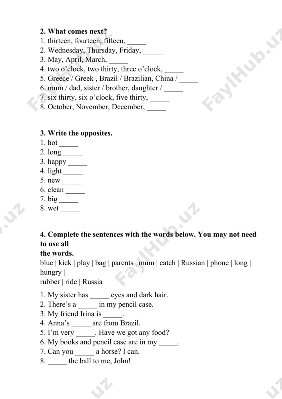 mahsulot nomi: final control work for the part time students for the ist term - Page 2