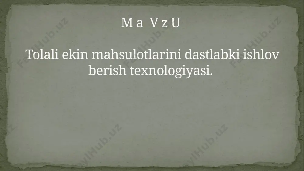 ‘lishi mumkin. mamlakatimizda ko‘p miqdorda ekilayotgan o‘rta tolali g‘o‘zaning ko‘pgina navlarida paxta tolasining uzunligi 30-33 mm, ayrimlarida 35-37 mm ga etadi, ingichka tolali navlarda 38-42 mm gacha va undan ham oshiq bo‘lishi mumkin. tolaning uzunligini qo‘lda ham aniqlasa bo‘ladi. bunda namunadan bir tutam tola olinib, lineykada ularning uzunligi o‘lchanadi. odatda tolaning uzunligini «velvet» taxtachasida aniqlanadi. har bir namuna paxtada ayrim tolalarning uzunligi turlicha bo‘lganligi sababli yigirish sistemasini tanlash uchun kerakli tola uzunliklarining o‘rtacha ko‘rsatkichlarini aniqlash kerak bo‘ladi. shuning uchun tola uzunligini aniqlovchi o‘rtacha massa uzunligi, modal va shtapel uzunligi, tola bazasi va uzunligi jihatidan tekisligi kabi tushunchalar kiritilgan. tolaning o‘rtacha maxsus uzunligi- deganda namunadagi tolalarning o‘rtacha uzunligini ularning massasiga ko‘paytirib, namunaning umumiy massasiga nisbati tushuniladi model uzunligi- tola namunasidagi eng ko‘p uchraydigan tola uzunligidir shtapel uzunlik- deganda modal uzunlikdan katta bo‘lgan uzunlik guruhlarining o‘rtacha qiymati tushuniladi. tolaning bazasi modal uzunlikka yaqin tolalarning qanchalik ko‘p yig‘ilishini harakterlaydi, ya’ni olingan paxta tolalarning …