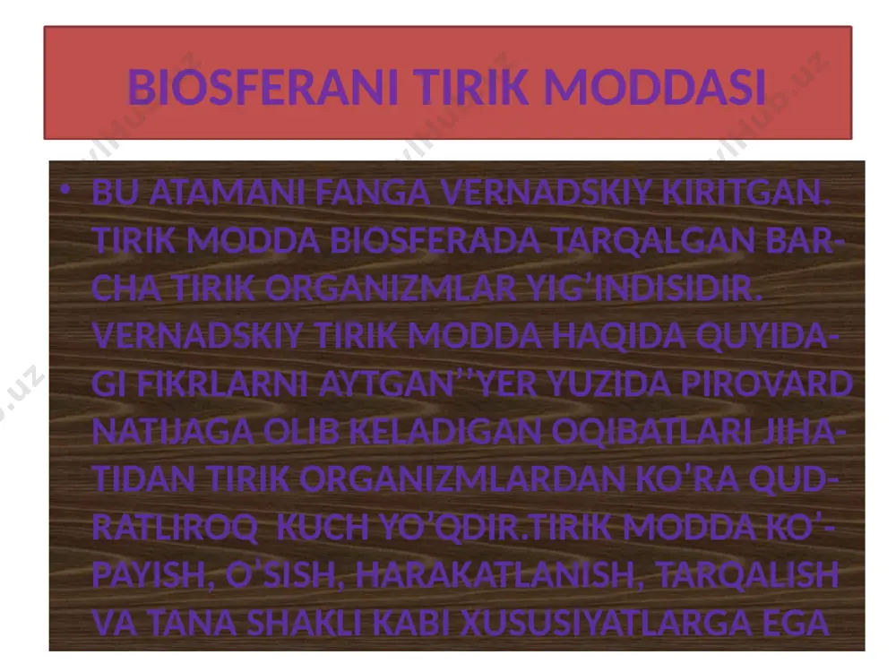 11-sinf biologiya mavzu: biosfera tarkibi - Page 5