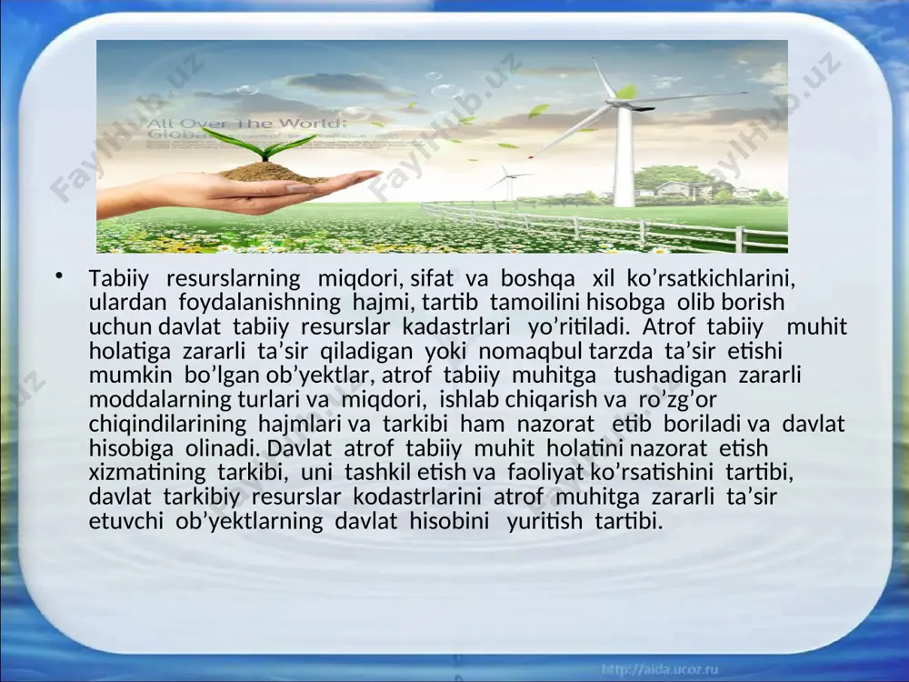 ekologik tahlilning mazmuni va maqsadi - Page 5