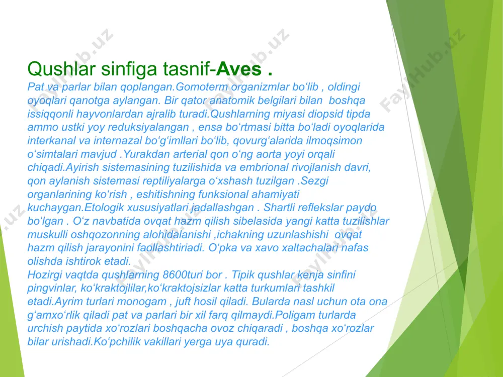 k sanoatida ovlanadi. chili- qursimonlar oilasida eng kichigi boʻlib, vazni 400gr ga oʻtroq holda butalar orasida yashaydi tuxumlarini 3hafta bosib yotadi. tuxumdan chiqqan joʻjalari bir necha soat oʻtgach onasini orqasidan ergashadi. oʻzbekistonda tarqalgan tovuqsimonlar turkumi haqida maʼlumot. asosiy vakil -kaklik . markaziy osiyo, janubiy yevropa v a old osiyo hududlarida hamd a togʻlarda uchraydi.ogʻirligi 370–770 g. rangi yashaydigan joyiga mos boʻladi. tumshugʻi, oyoqlari qizil. narining oyogʻida kichkina toʻmtoq pixi bor. janubiy yevropada, kichik, oʻrta va markaziy osiyoda tarqalgan. qrimda yoʻqolib ketgan edi, hozir qaytadan iqlimlashtirilmoqda. oʻrta osiyo togʻlarida, togʻ yon bagʻirlarida oʻtroq yashaydi. juda hushyor, tez yuguradi, lekin uzoq masofaga ucholmaydi. togʻlarda yashashga moslashgan. kaklik – monogam qush. martda urchiy boshlaydi. uyasini toshlar, butalar, oʻtlar ostiga quradi. 6–24 tuxum qoʻyadi. joʻjasi tuxumdan 20 kunda chiqadi va ertasigayoq ota-onasiga ergashib yuradi. oʻsimliklarning kurtagi, barglari, don va urugʻlari, hasharotlar, ularning lichinkalari bilan oziqlanadi. goʻshti juda mazali, ovlanadi. dekorativ sayroqi qush sifatida toʻrqafasda …