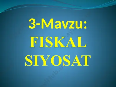 fiskal siyosat — PPTX