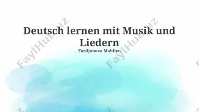 deutsch lernen mit musik und liedern — PPTX