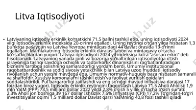 litva iqtisodiyoti — PPTX