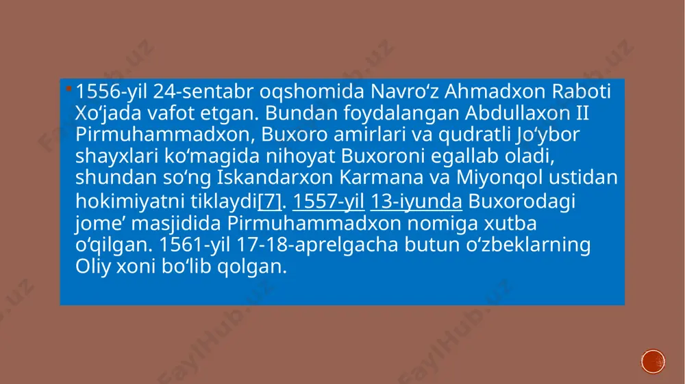 shayboniylar davlati iskandarxon davrida (1512-1583) - Page 5