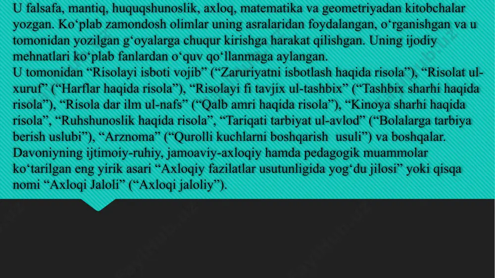 jaloliddin davoniyning pedagogik qarashalari - Page 5
