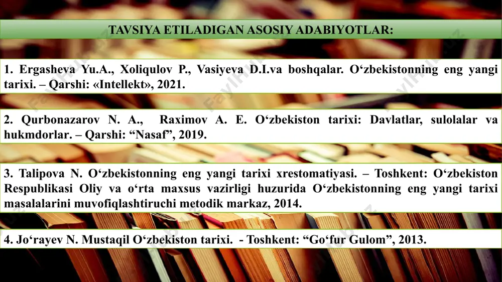 qolgan. makedoniyalik aleksandr o‘rta osiyoda bir nechta shaharlar qurdirgan. bu shaharlar uning nomi bilan oksdagi aleksandriya, aleksandriya esxata, marg‘iyona aleksandriyasi va hokazo tarzida atalgan. mil. avv. 328-yil kuzida spitamanning aleksandr bilan hal qiluvchi jangi bo‘lib o‘tgan. aleksandr so‘g‘d zodagonlari – xoriyen va oksiartning hisor tog‘larida joylashgan qal’alarini qo‘lga kiritib, oksiartning qizi ravshanakka uylanadi salavkiylar davlati (mil. avv. 312–250-yillar) salavka i (mil. avv. 312–280) bobil shahri. hozirda xilla shahri (iroq) salavka o‘g‘li antioxni mil. avv. 293-yil o‘rta osiyo yerlariga hokim qilib tayinladi antiox (mil. avv. 280–260) salavkaning vafotidan so‘ng antiox ulkan davlat boshida turib, uni 20 yilga yaqin boshqardi yunon-baqtriya davlati (mil. avv. 250–140/130-yillar) diodot i zariasp (baqtra). bu shahar o‘rta asrlarda balx ham deb nomlangan shahar. zariasp hozirgi mozori sharif shahrining g‘arbida (afg‘oniston) u o‘zini podsho deb e’lon qildi. baqtriya salavkiylar davlati tarkibidan ajralib chiqadi. baqtriyadan tashqari, yunon-baqtriya podsholigi tarkibiga so‘g‘diyona va marg‘iyona ham kirgan diodot ii (mil. avv. 248–235) …