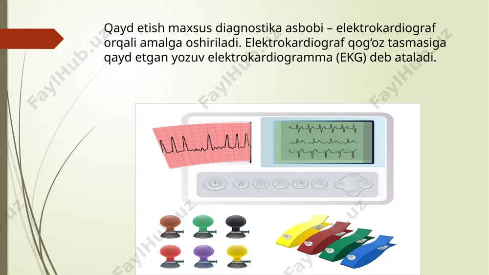 tizalar va reabilitatsiya. № 3-son. 2001 yil 2-qism. m. burdiq, s. donlarida. - m.: amaliyot, 1996. - 728 p. - 5-88001-023-6. leshakov, s. yu. ekgni qanday olib tashlash mumkin? : elektrokardiogrammalarni ro'yxatga olish texnikasi. elektrokardaografik tadqiqotlarni o'tkazish uchun shartlar. kardiologiyada favqulodda vaziyat sharoitlari. - kaluga, 2005 yil. image1.jpg image2.jpg image3.jpg image4.jpg image5.jpg