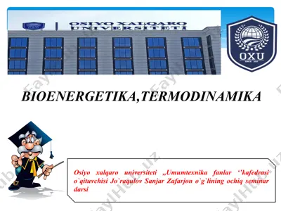 bioenergetika, termodinamika — PPTX
