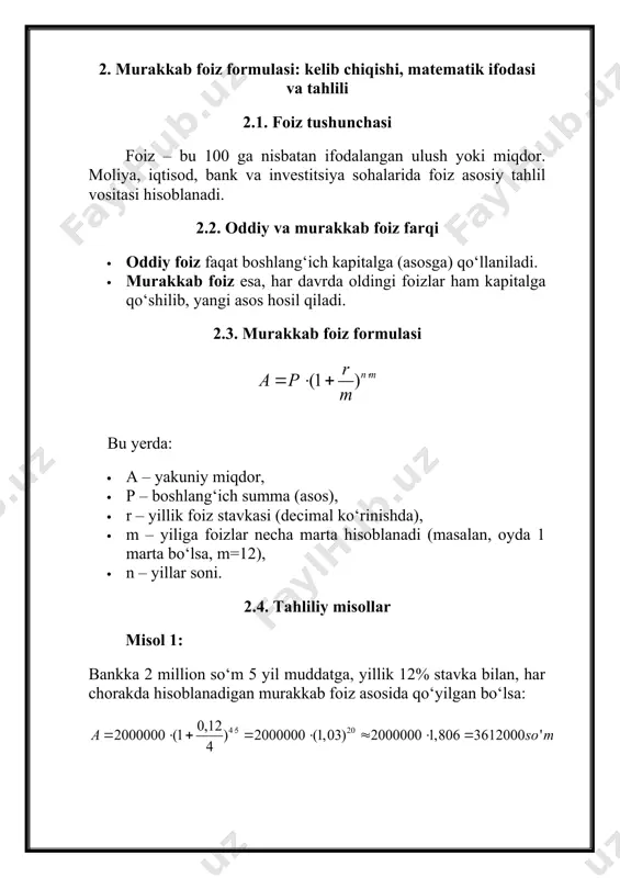 modellashtirish va murakkab foiz formulasi - Page 4