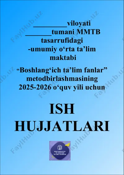 metod birlashma ish hujjatlari boshlang'ich ta'lim — DOC