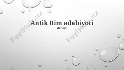 antik rim adabiyoti — PPTX