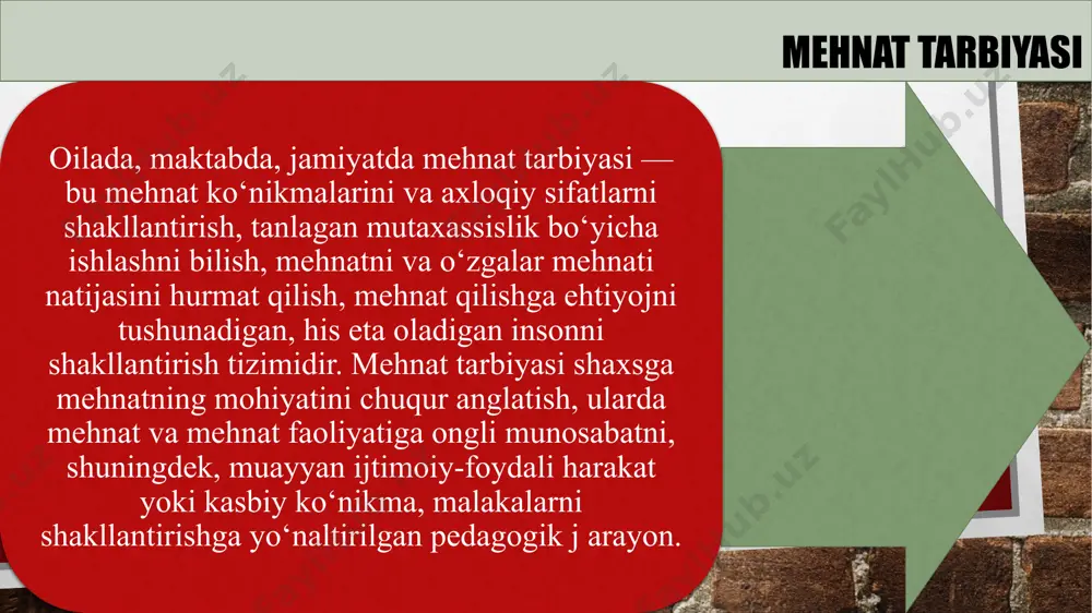 gigiyenik ko‘nikmalarni shakllantirishga, salomatlik va jismoniy kuchlarni rivojlantirishga yo‘naltirilgan, sog‘lomlashtirish va bilish faoliyatlarini tashkil etish jarayoni. jismoniy madaniyat—jamiyat qadriyati bo‘lib, insonni garmonik rivojlanishi, tana va ruh to‘g‘risidagi bilimlar hamda salomatlikni saqlash bo‘yicha faoliyat tizimi, ma’naviy va jismoniy rivojlanish kuchlari to‘g‘risidagi tasavvurlar yig‘indisidir. jismoniy tarbiyani tashkil etish jarayonida quyidagi vazifalar hal qilinadi: o‘quvchilar sog‘lig‘ini mustahkamlash, ularni jismonan rivojlantirish; o‘quvchilarning aqliy va jismoniy ish qobiliyatlarini oshirish; o‘quvchilarda tabiiy harakatchanlikni rivojlantirish va mustahkamlash; o‘quvchilarni harakatning yangi turlariga o‘rgatish; o‘quvchilarda irodaviy sifatlar (kuch, chaqqonlik, dadillik, chidamlilik, qat’iyatlik va b.)ni rivojlantirish; o‘quvchilarda axloqiy sifatlar (intizomlilik, mas’uliyatlik, jamoa bilan bo‘lish kabilar)ni tarbiyalash; o‘quvchilarda jismoniy tarbiya va sport bilan doimiy, muntazam shug‘ullanish ehtiyojini shakllantirish; o‘quvchining jismonan sog‘lom bo‘lishini ta’minlash, shaxsiy gigiyena qoidalariga amal qilishga odatlantirish, o‘z sog‘ligiga ongli munosabatni tarbiyalash. o‘quvchilarning jismoniy madaniyat (kamolot)ga erishganlik darajasini quyidagi mezonlar asosida belgilash mumkin: jismoniy harakat ko‘nikmalariga egalik; jismoniy mehnat qilish qobiliyatining rivojlanganligi; jismoniy kamolotning aks etishi; o‘quvchilar tomonidan jismonan …