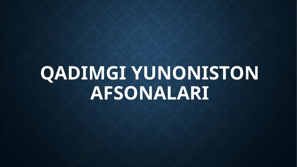 va qudratli xudolar guruhi olimp xudolari deb atalgan. ular olimp tog‘ida yashab, insonlar va tabiat ustidan hukmronlik qilganlar. ushbu xudolar – antik yunon mifologiyasining markaziy timsollaridir va ular jamiyatning axloqiy, siyosiy hamda ijtimoiy qadriyatlarini ramziy shaklda ifodalagan. olimp panteoni o‘n ikki asosiy xudodan iborat bo‘lib, ularning har biri muayyan kuch, soha yoki qadriyat bilan bog‘liq bo‘lgan 1. zevs (ζεύς) lavozimi: olimpiya panteonining bosh xudosi. vakolati: osmondagi chaqmoqlar, adolat, qonun, hokimiyat va davlat boshqaruvi. timsoli: chaqmoq, burgut, tosh taxt. tavsifi: zevs — kronos va rhea farzandi, otasining zolimligini to‘xtatib, xudolarning hukmdoriga aylangan. u olamdagi tartib va adolatni saqlashga mas’ul hisoblangan. yunon mifologiyasida u eng ko‘p tilga olingan, eng qudratli xudo sifatida qaraladi. ko‘plab farzandlari bor bo‘lib, ular orasida afina, apollon, artemida, dionis va boshqalar bor. 2. gera (ἥρα) lavozimi: zevsning rafiqasi, nikoh va ayollar homiysi. vakolati: oila, tug‘ruq, ayollar sha’ni va xotin-qizlar sadoqati. timsoli: tovus, granat mevasi, qirollik asosi. tavsifi: geraning …