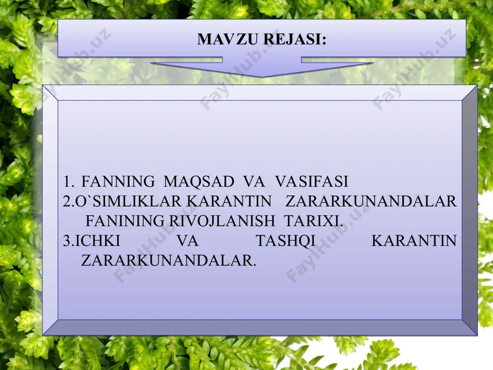 o`simliklar karantin zararkunandalar - Page 5