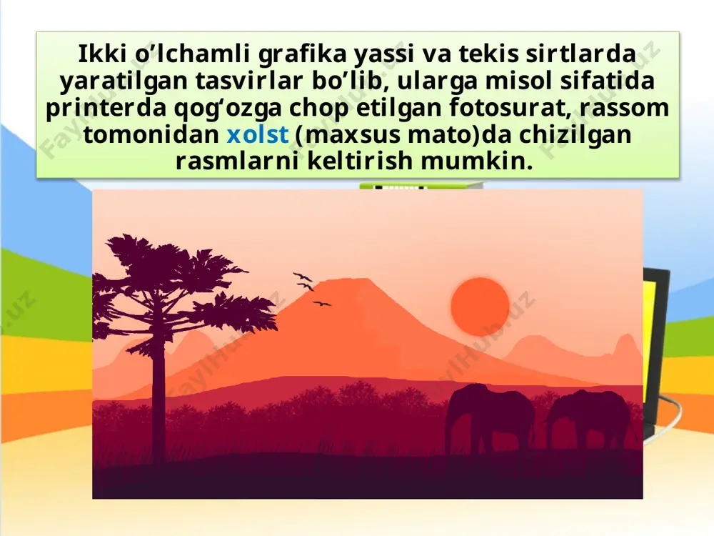 ikki va uch o‘lchamli kompyuter grafikasi turlari 11-sinf - Page 3
