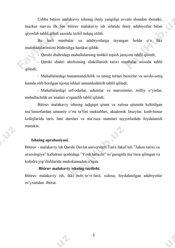 laydi prezidentimiz. biz bu an’analarni yangi mazmun bilan boyitmoqdamiz. bu davrda mahalla joylardagi o‘zini-o‘zi boshqarish tizimini tayanchi sifatida faoliyat ko‘rsata boshladi. bu jamiyatimiz bugungi hayotining eng samarali, ayni paytda milliy va xalqchil ko‘rinishidir. sharqda qadimdan ijtimoiy-siyosiy hayotda mahallalarning o‘rni salmoqli bo‘lgan. mahalla azaldan o‘rta osiyo shaharlari ichidagi hududiy birlik bo‘lib, bizga o‘tmishdan meros bo‘lib qolgan osiyo qit’asi va musulmon sharqida davlat qurilishi va boshqaruv tajribasi muayyan xususiyatlarga va o‘ziga xos an’analarga ega. arablar istilosi va islom dini qabul qilishidan ancha ilgari paydo bo‘lgan mahalla muayyan kichik hududda istiqomat qiluvchi odamlar birlashmasi bo‘lib, unda kishilar faqat qo‘shnichilik rishtalari bilan emas, balki yuzlab yillar davomida yaratilgan ichki tartib-qoida, ma’naviy-ahloqiy tarixdan ma’lumki, mahallalar ezgulik beshigi, tarbiya o‘chog‘i, milliy udumlar, urf-odatlar va an’analar shakllangan maskan bo‘lib, odamlarni o‘zaro mehr-oqibatli, sahovatli qilib tarbiyalashda, o‘ziga xos jamoaning shakllantirilishida juda katta ahamiyatga ega bo‘lgan. o‘zbek mahallalari o‘zida jamoatchilik ruhi, insonparvarlik, o‘zaro yordam, insof, diyonat, rahmdillik kabi insoniy …