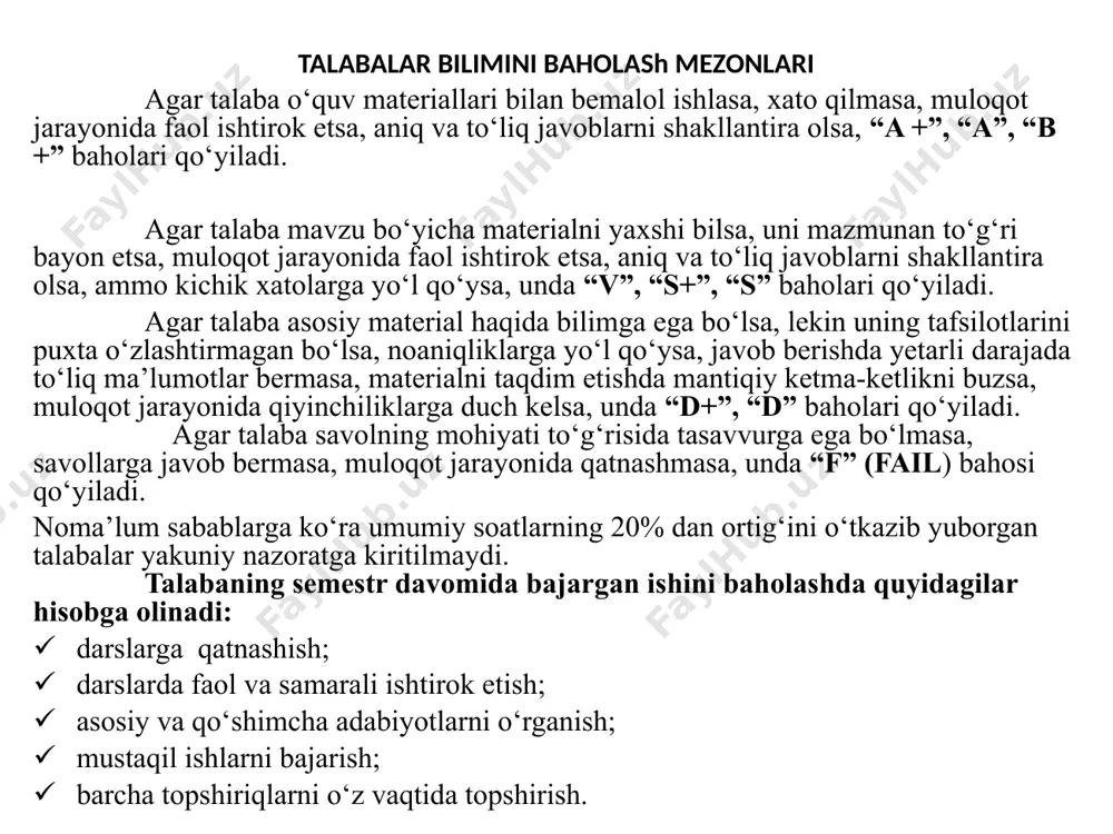 itish). 7. pedagogik mahorat. 8. pedagogik texnologiya. 9. ijtimoiy pedagogika. 10. kasbiy pedagogika. 11. ta'lim menejmenti. 12. qiyosiy pedagogika. 13. kreativ pedagogika. 14. neyropedagogika. 15. hamkorlik pedagogikasi. 16. harbiy pedagogika. 17. pedagogik innovatika zamonaviy boshlang'ich ta'lim o'qituvchi shaxsida namoyon bo'lishi zarur bo'lgan sifatlarni quyidagicha turkumlashtirish mumkin: 1) kasbiy sifatlar; 2) tashkilotchilik sifatlari; 3) muloqotga kirishuvchanlik sifatlari; 4) o'quvchilar jamoasiga rahbarlik sifatlari; 5) boshqaruvchilik sifatlari; 6) ish yurita olish sifatlari; 7) ijodiy faoliyatni tashkil eta olish sifatlari; 8) voqelikni to'g'ri baholay olish sifatlari; 9) tadqiqotchilik sifatlari. zamonaviy sharoitda boshlang'ich ta'lim o'qituvchi (pedagog) quyidagi amaliy malakalarni o'zlashtira olishi lozim: 1) bilishga oid (gnostik) malakalar; 2) loyihalash malakalari; 3) ijodiy-amaliy (konstruktiv) malakalar; 4) tadqiqotchilik malakalari; 5) muloqotga kiruvchanlik (kommunikativ) malakalari; 6) tashkilotchilik malakalari; 7) izchillikni ta'minlovchi (protsesssual) malakalar; 8) texnik-texnologik malakalar. zamonaviy o'qituvchi boshlang'ich ta'lim (pedagog) quyidagi ijodiy-amaliy (konstruktiv) malakalarni o'zlashtira olishi zarur: alohida-alohida ma'lumotlardan foydalangan holda yaxlit o'quv va tarbiyaviy xarakterdagi materialni …
