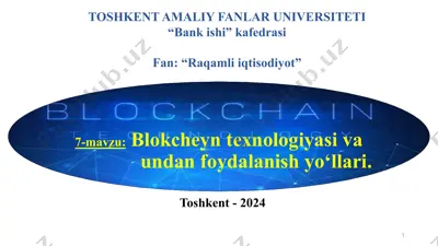 blokcheyn texnologiyasi — PPTX