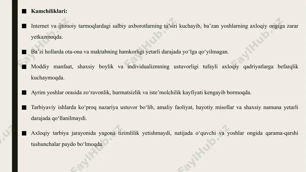 zamonaviy axloqiy tarbiyaning yutuqlari va kamchiliklari - Page 5